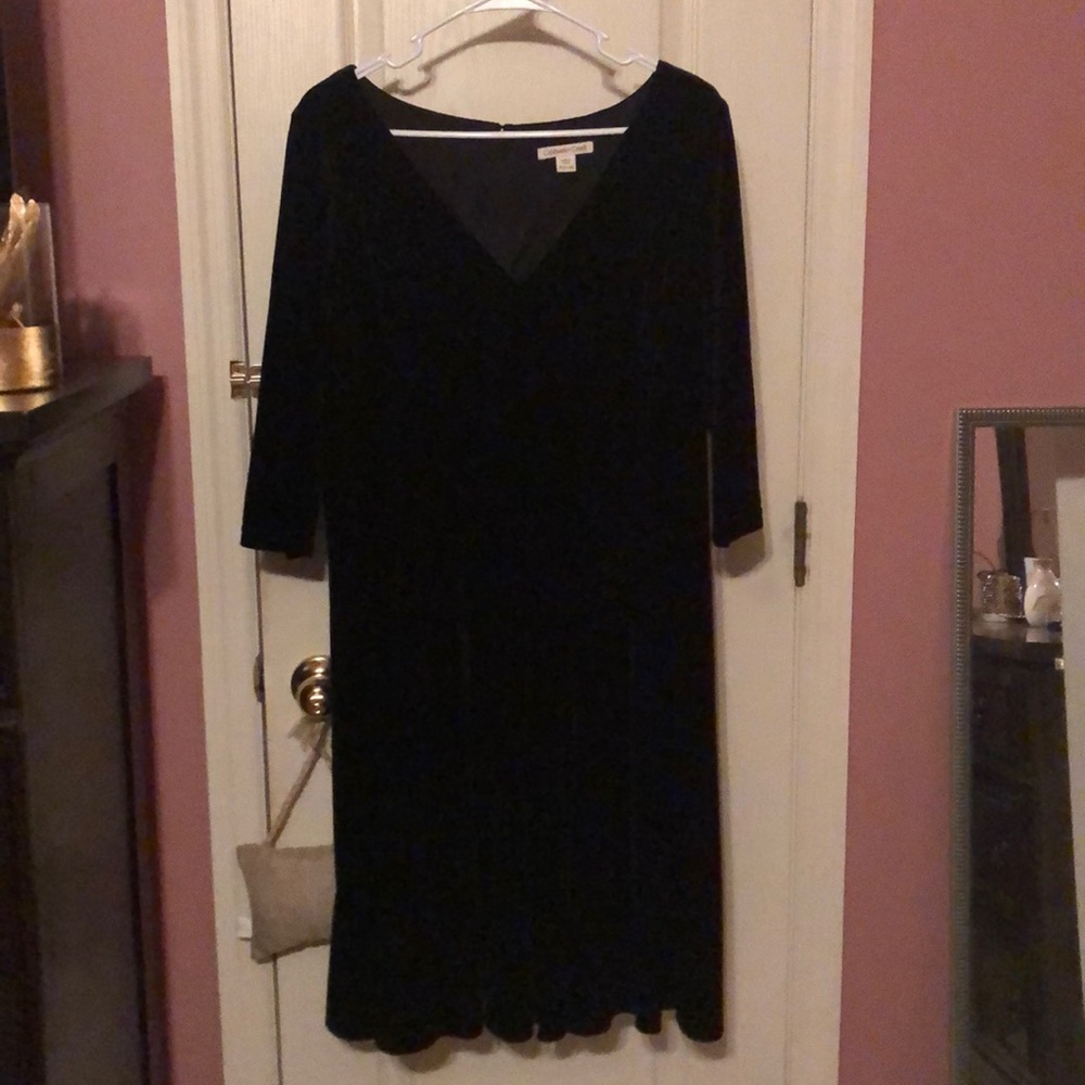 Black velvet dress Coldwater Creek